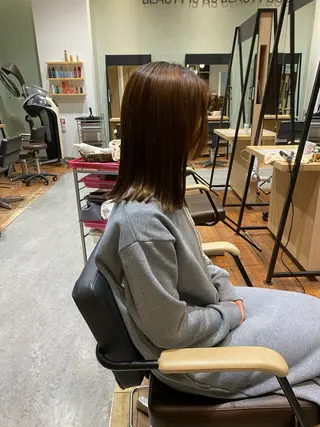 ミディアム 🦕カラー指名率🦕 NO.1🦕林 秀幸のヘアスタイル