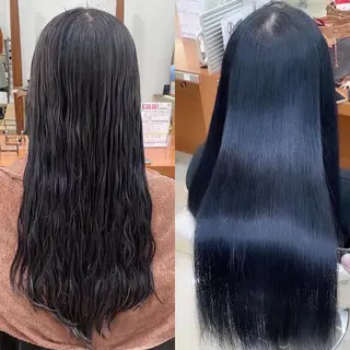 ロング カラー パーマ 縮毛矯正/髪質改善 /韓国風　山川春輝のヘアスタイル