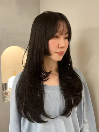 ロング 💖韓国風💖 レイヤー/LISAのヘアスタイル