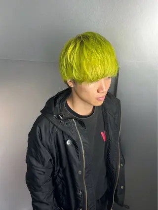 カラー 新宿 韓国 シャドウパーマ 志龍のヘアスタイル