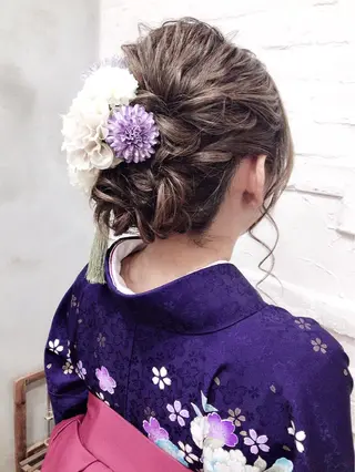 セミロング まつパ・ヘアセット ♡Chinami♡のマツエク・マツパデザイン