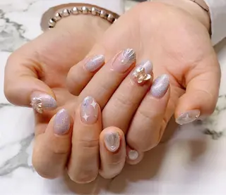 ロング カラー ネイル Q Free nailsのネイルデザイン