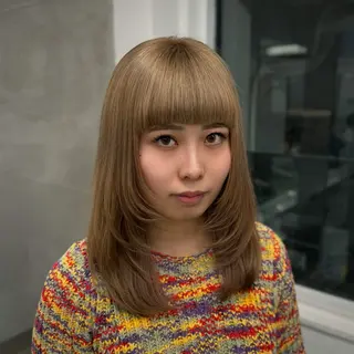 セミロング INORI /フェイスレイヤーのヘアスタイル
