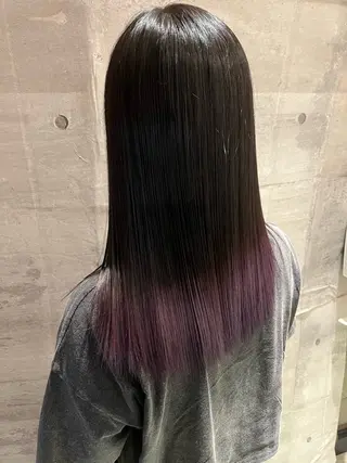 セミロング カラー 角田 琉希也のヘアスタイル