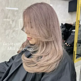 ロング カラー シールエクステ特化 ハイトーン、NANAのヘアスタイル