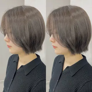ショート 透明感カラー🪿🤍 顔まわりカットのヘアスタイル