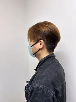 ショート 伶風/ボブ/ ヘーゼルベージュのヘアスタイル