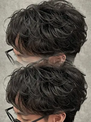 ショート パーマ メンズ メンズウルフ特化🐺 🔥長山耕大🔥のヘアスタイル