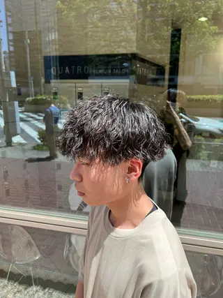 パーマ メンズ メンズ特化/勝田駅/ 佐和駅/鈴木輝瑠/のヘアスタイル