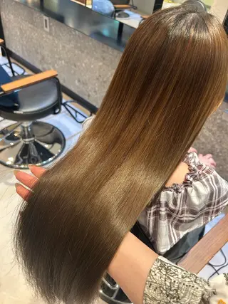 ロング パーマ 縮毛矯正/カット/ 韓国ヘア/蛯原🍤のヘアスタイル