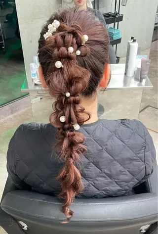 ロング ヘアアレンジ 速水 ゆきののヘアスタイル