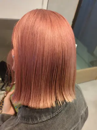 ミディアム カラー ヘアアレンジ 小國 綾かのヘアスタイル