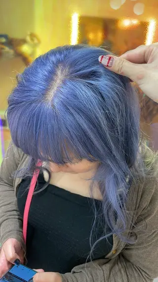 セミロング カラー 安井まゆ _Box mico.のヘアスタイル