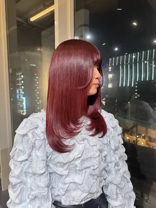 カラー ブリーチ/透明感 カラー🖤🪽みさきのヘアスタイル