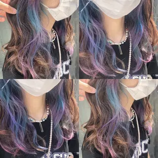 セミロング カラー 原宿サロン代表 デザインカラー伊藤卓のヘアスタイル