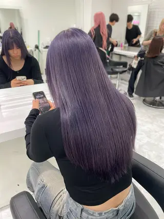 ロング カラー 大人っぽ韓国🤍ブリ ーチ/mitsukiのヘアスタイル