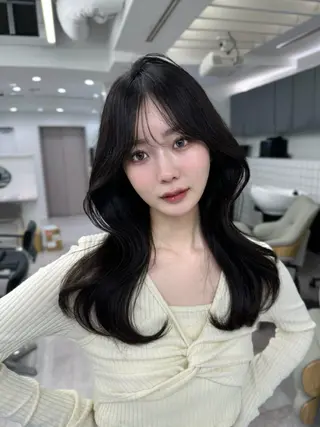 セミロング 映える顔まわり/前髪 特化 💗 ユキマのヘアスタイル