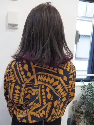 ミディアム カラー 前田 桃花のヘアスタイル