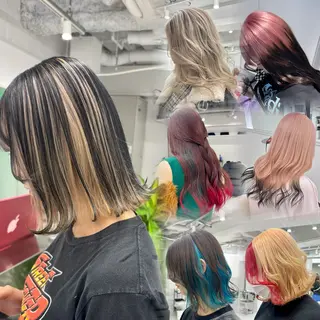 セミロング カラー 🎗 💖井上 竜 ブリーチ指名No.1のヘアスタイル