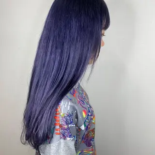 ロング カラー ヘアアレンジ 韓国レイヤーカット/ 儚げカラーチナツのヘアスタイル