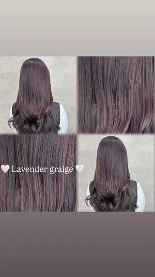 ロング カラー 💎色落ち綺麗に白肌 ラベンダー💎りんのヘアスタイル