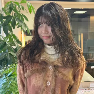 ロング パーマ カーリーパーマ/ 透明ｶﾗｰ/MIKUのヘアスタイル