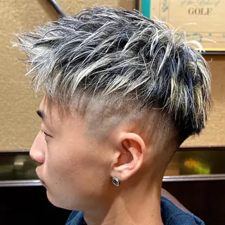ショート カラー メンズ HIRO GINZA BARBER SHOP  大宮店所属・店長💈山田竜太 BARBERのヘアスタイル
