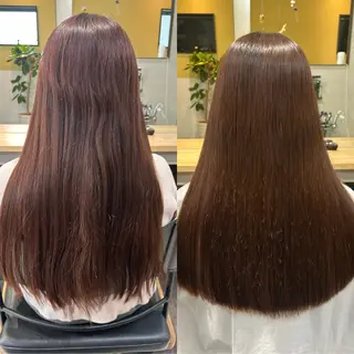 ロング パーマ hub hair レイヤー/透明感のヘアスタイル