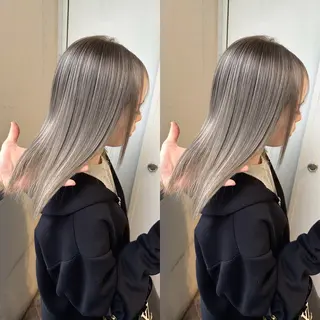 ミディアム バレイヤージュ ボブ🌈ナツヤのヘアスタイル