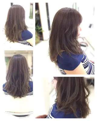 セミロング いけだ ゆうのヘアスタイル