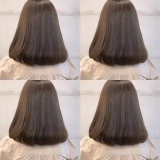 ミディアム カラー 透明感/オリーブ/ グレージュ/YUKAのヘアスタイル