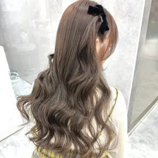 セミロング カラー パーマ ヘアアレンジ メンズ キッズ ✨艶ハイトーン/ 💗モモ໒꒱のヘアスタイル