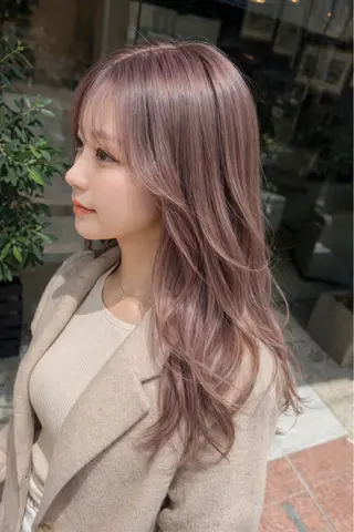 カラー 美髪矯正/髪質改善 /透明感ある艶カラーのヘアスタイル