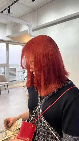 ミディアム ひろせ ちかなのヘアスタイル