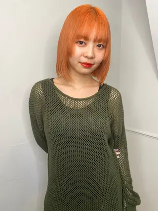 セミロング カラー land所属・透明感カラー/レイヤ ー🌙Honokaのヘアスタイル