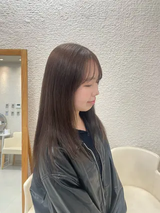 ロング カラー 透明感ワンカラー🎀 レイヤー/AOのヘアスタイル