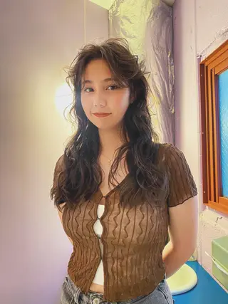 ロング カラー レイヤー/パーマ /ウルフ/nabeのヘアスタイル