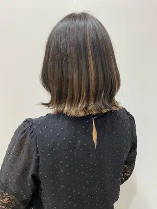 ミディアム カラー ヘアアレンジ 🥀暖色韓国ヘア💕 保科侑花のヘアスタイル