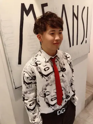 ショート カラー パーマ ヘアアレンジ メンズ CHIC share salon所属・ちこ .のヘアスタイル