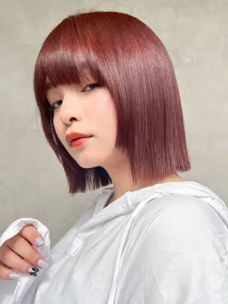 ミディアム カラー PELEshibuya所属・カットモデル様無料 💎saaya💎のヘアスタイル