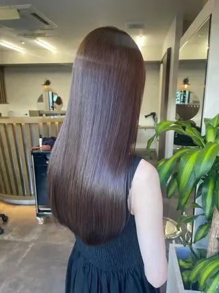 ロング 【髪質改善】 【酸性ストレート】のヘアスタイル