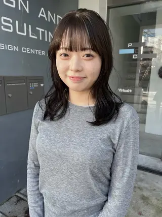 ミディアム カラー ナチュラルなヘア /ヨシダトモキのヘアスタイル