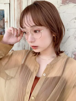 ミディアム カラー 🪭risa 暖色/レイヤー🪭のヘアスタイル