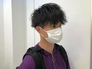 パーマ メンズ BABY 艶髪暗髪ヘア💖達人のヘアスタイル