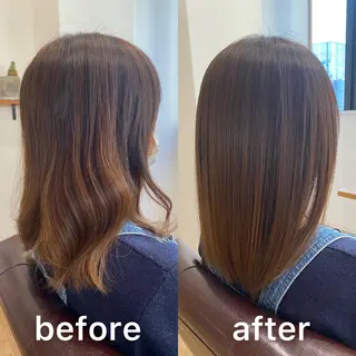 ミディアム KIZU 髪質改善 オカルト怪談のヘアスタイル