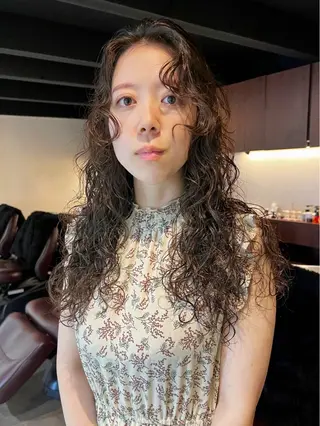 ロング カラー パーマ DEAN所属・KEIGO/パーマ ハイトーン/DEANのヘアスタイル