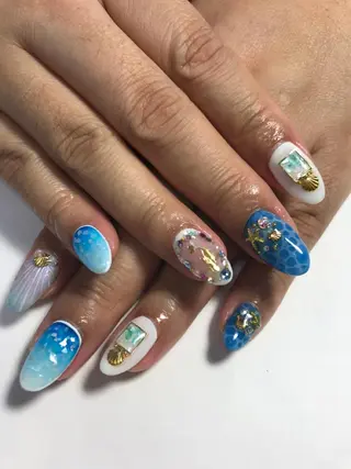 ネイル rukianail 新里のネイルデザイン