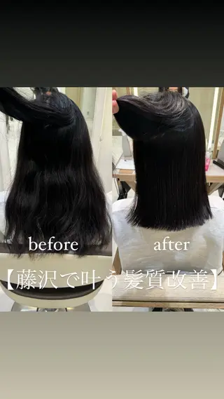 ミディアム パーマ 艶カラー/暖色カラー /透明感/ryutoのヘアスタイル