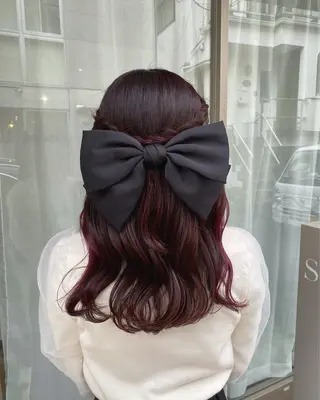 セミロング カラー グレージュ/透明感/ 韓国ヘア/RISAのヘアスタイル