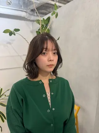 セミロング 顔周りcut・ご相談 ＝新宿しずく🇰🇷のヘアスタイル